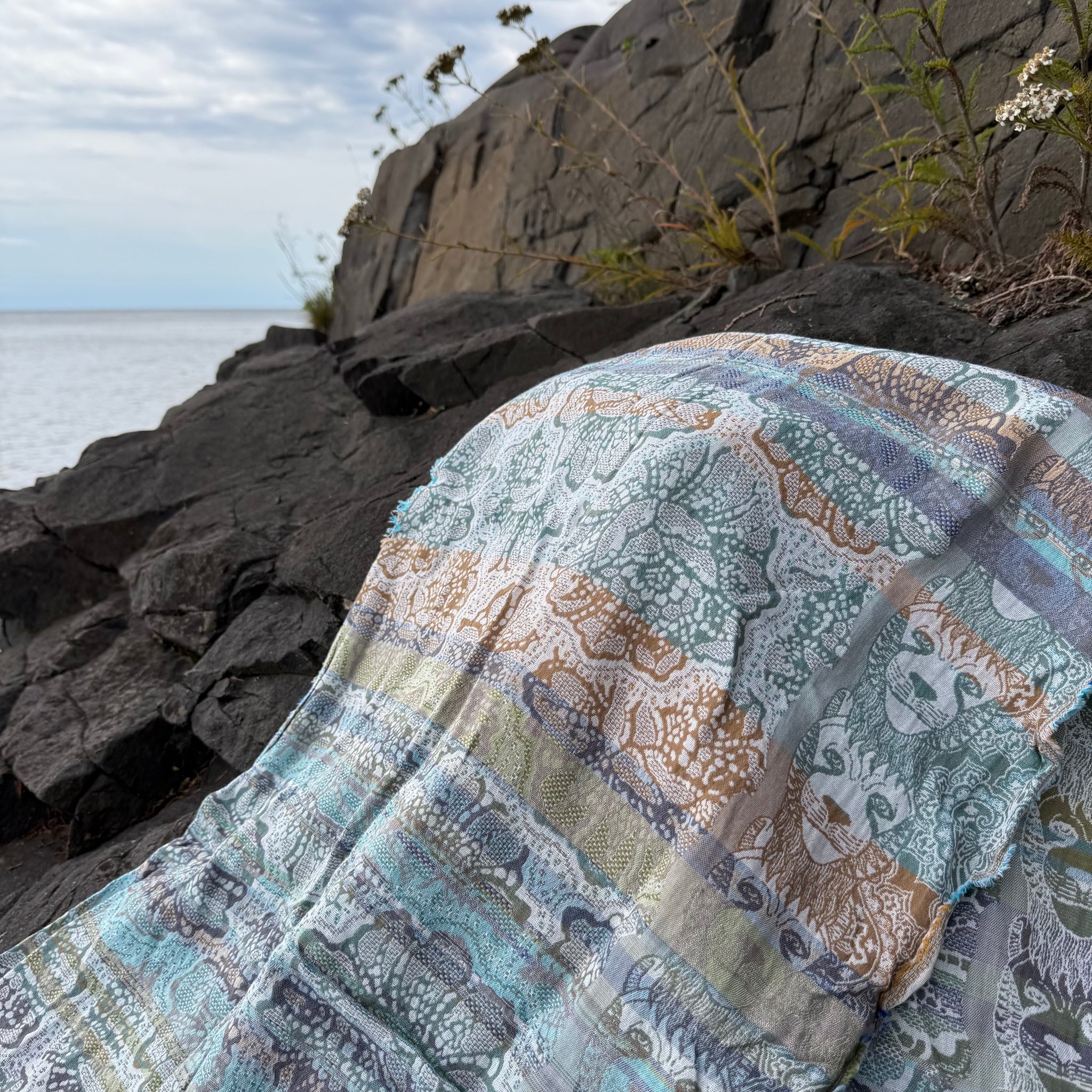 Leonce Jacquard Scarf in Kilimandjaro by Letol