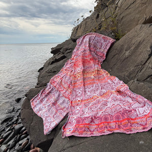 Leonce Jacquard Scarf in Orchidees by Letol