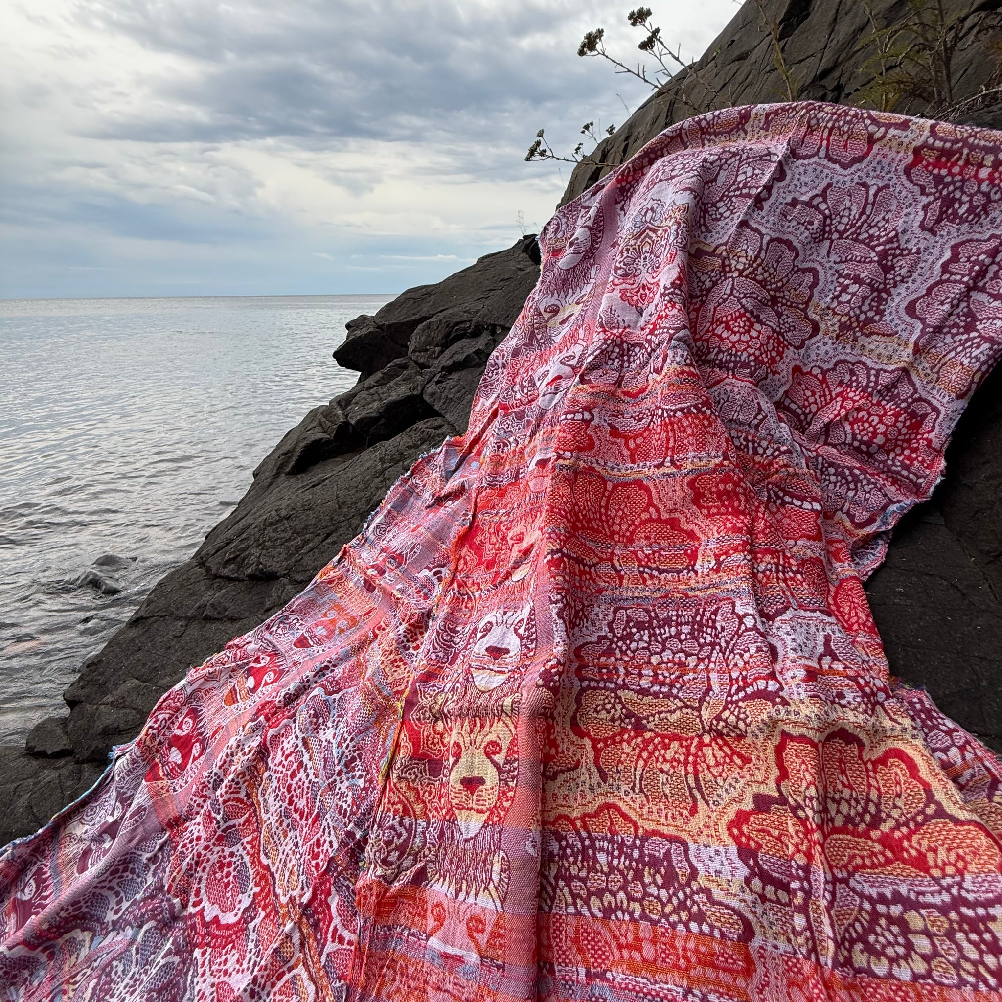 Leonce Jacquard Scarf in Orchidees by Letol