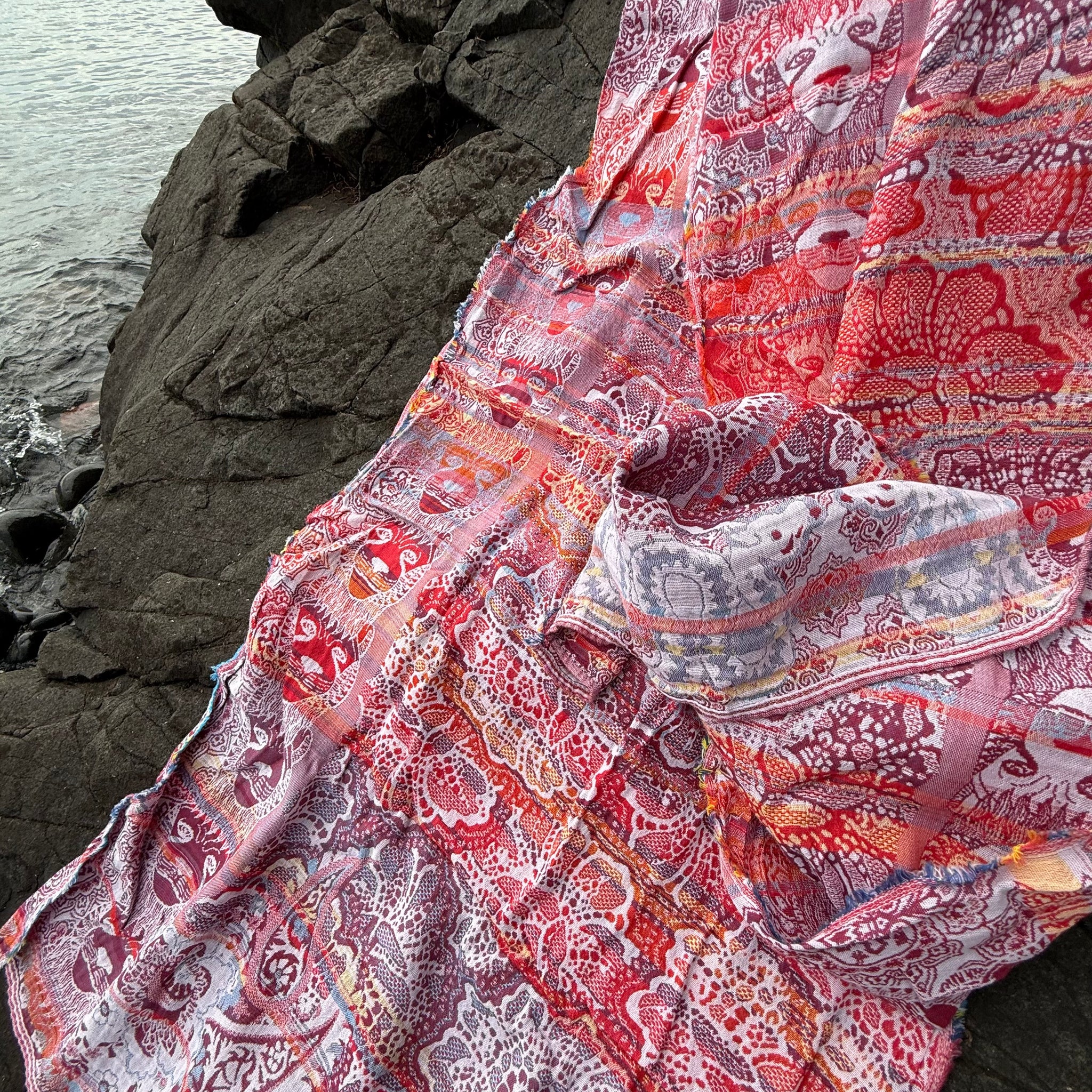 Leonce Jacquard Scarf in Orchidees by Letol