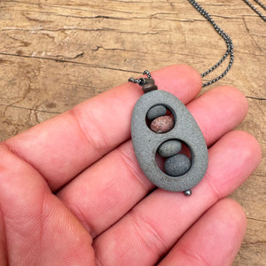Levels of Stone Necklace by Lakestone Jewelry