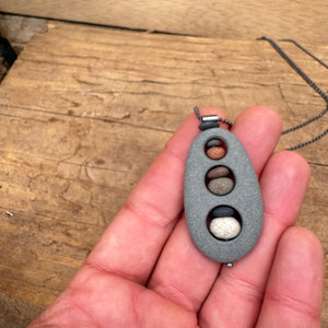 Levels of Stone Necklace by Lakestone Jewelry