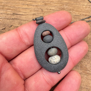 Levels of Stone Necklace by Lakestone Jewelry