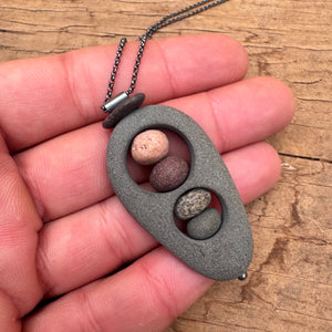 Levels of Stone Necklace by Lakestone Jewelry