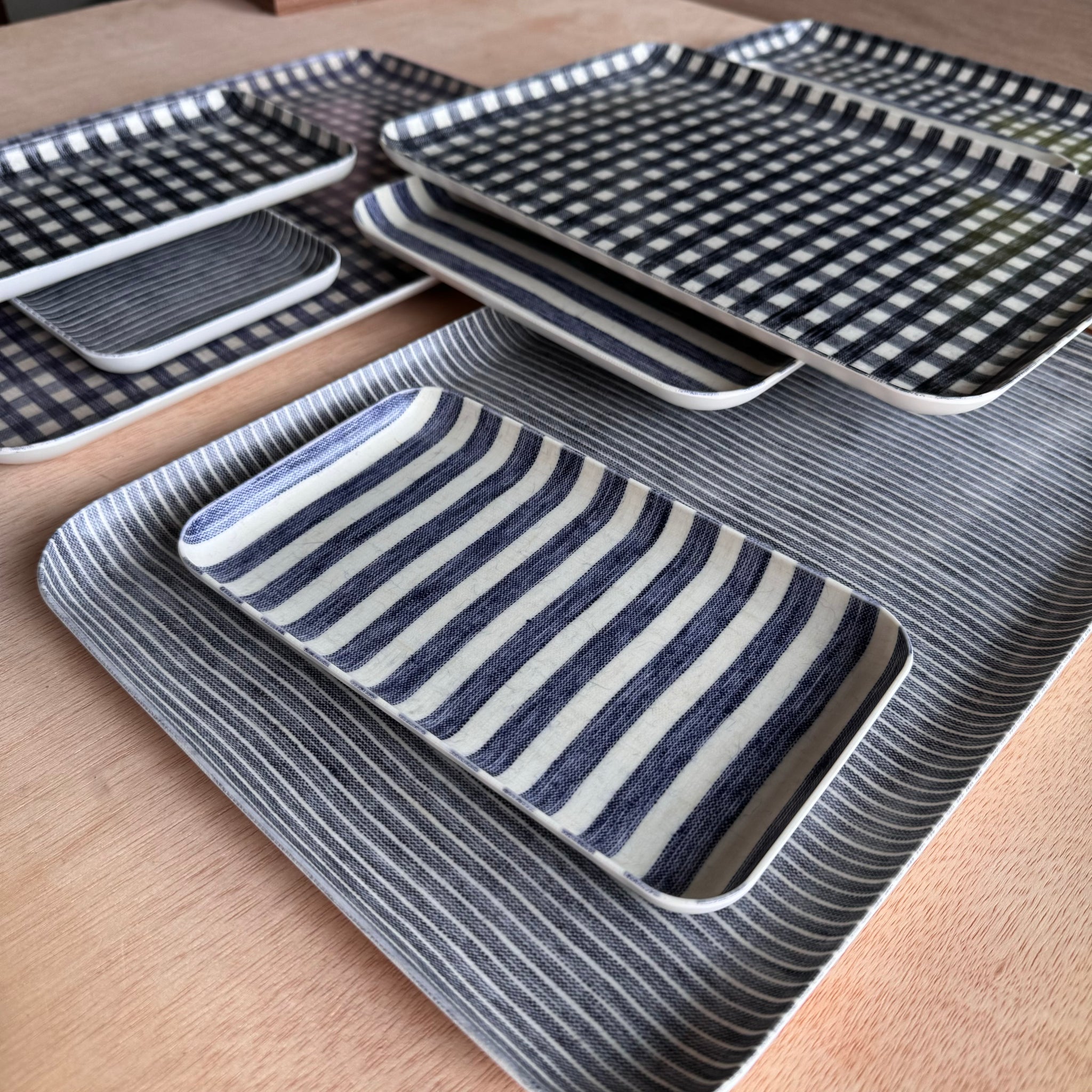 Linen Coated Trays by Fog Linen