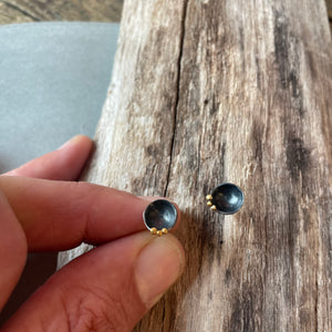 Little Bowl Post Earrings by Blacking Metals