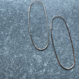 Long Hoops 14k Gold fill Earrings by 8.6.4 Design