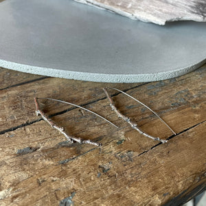Long Twig Earrings in Bronze by Tree Trunk Arts
