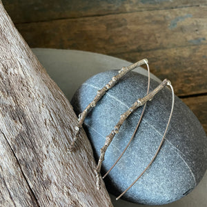 Long Twig Earrings in Bronze by Tree Trunk Arts
