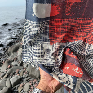 Mars Merino Scarf in Late by Susy Pilgrim Waters