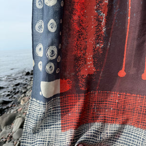 Mars Merino Scarf in Late by Susy Pilgrim Waters