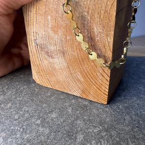 Martini Link Bracelet in Brass with Oxidized Link by Mulxiply
