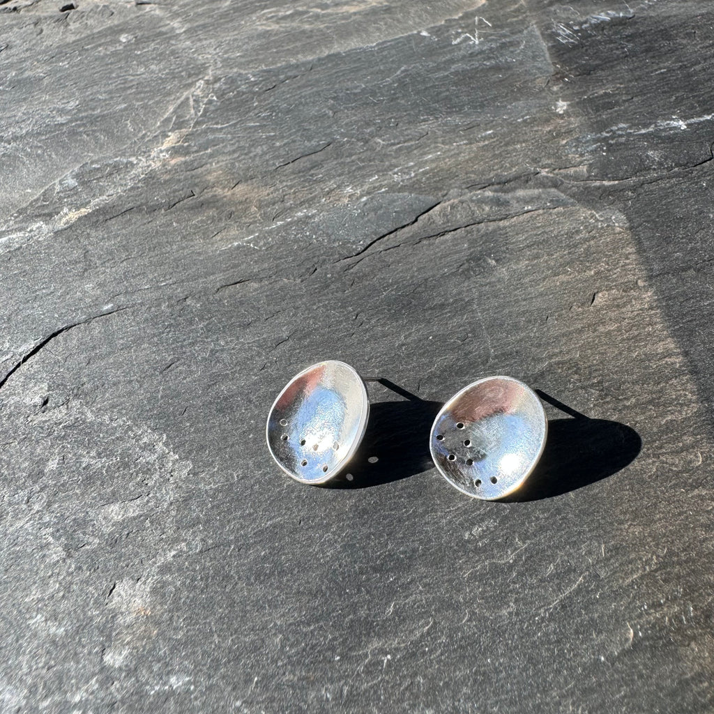 Mini Origin Stud Earrings in Sterling Silver by Mulxiply