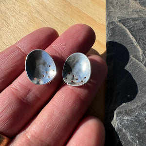 Mini Origin Stud Earrings in Sterling Silver by Mulxiply