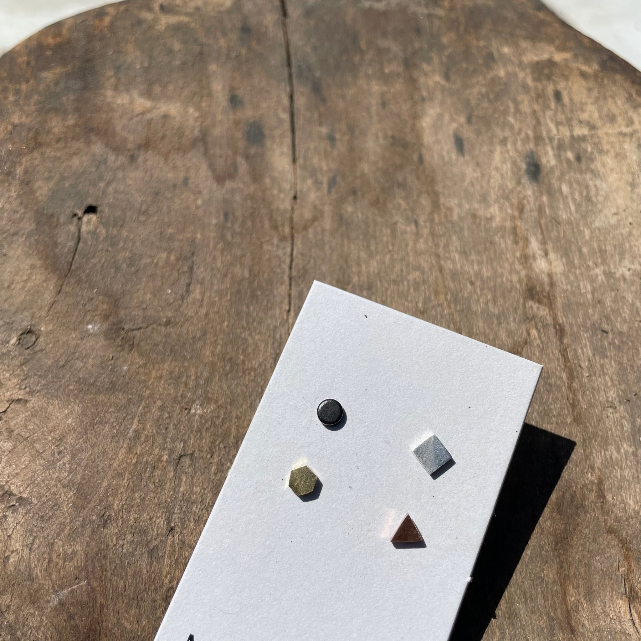 Mixed Metal Tiny Shapes Studs by Mulxiply