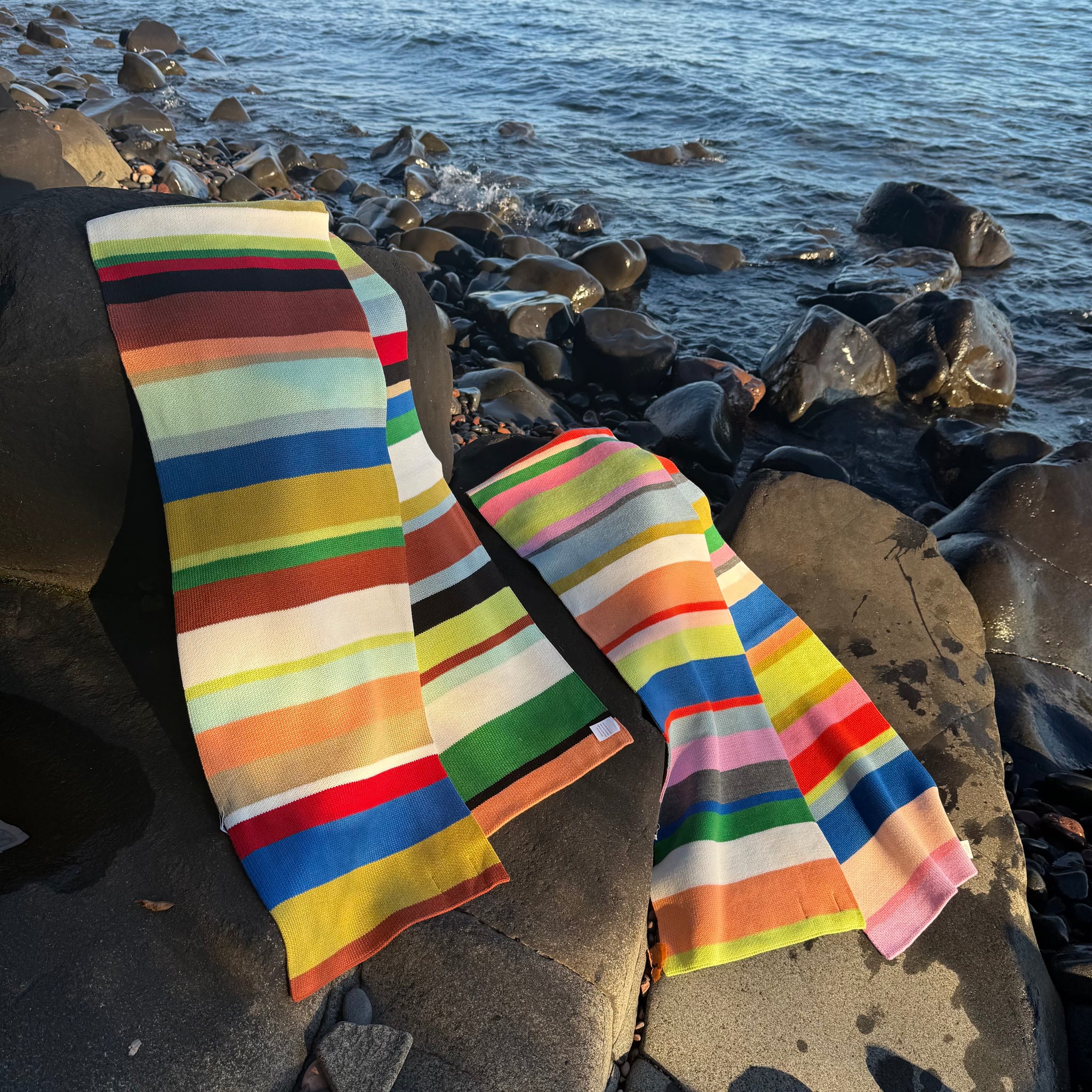 Multi Stripe Big Scarf by Verloop Knits