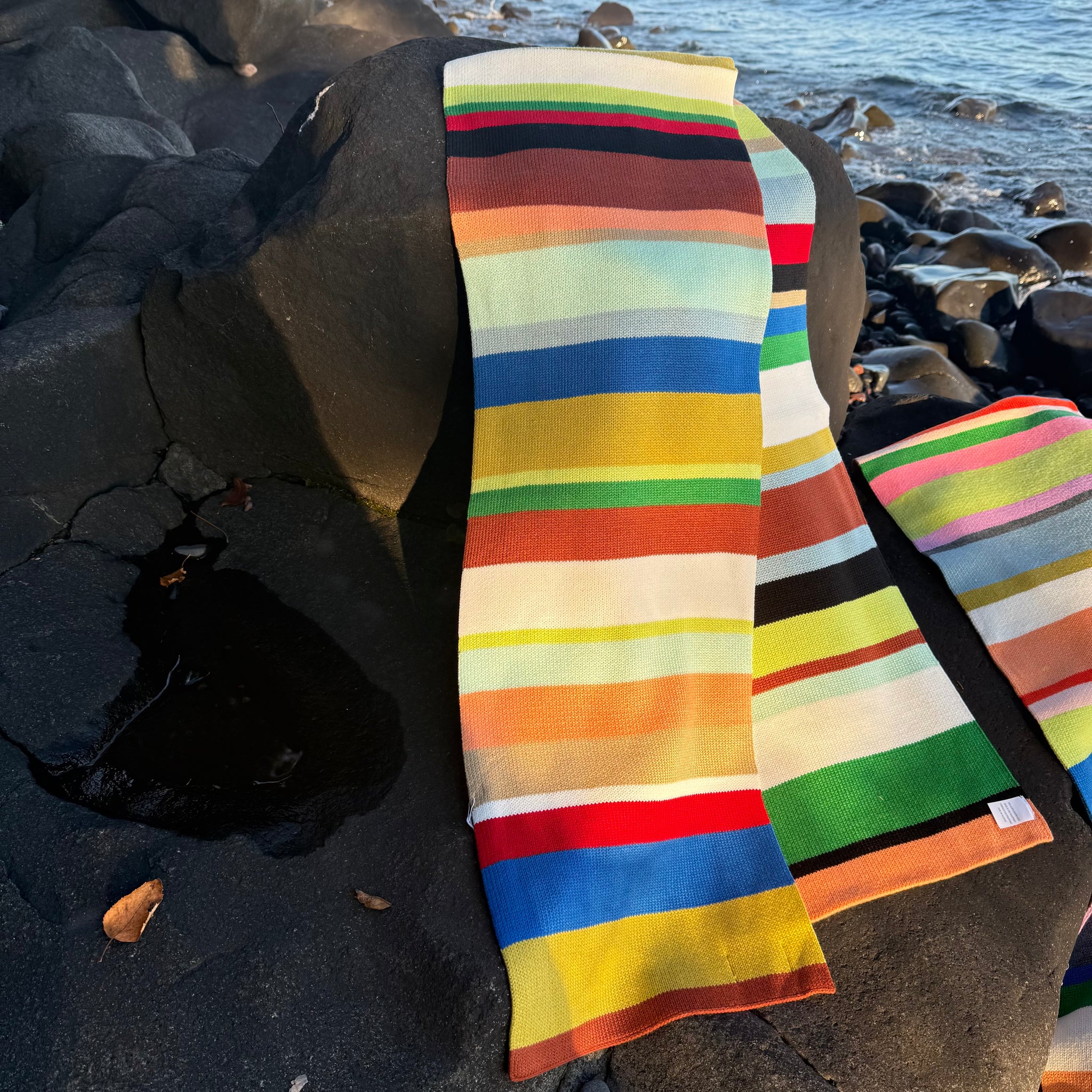 Multi Stripe Big Scarf by Verloop Knits