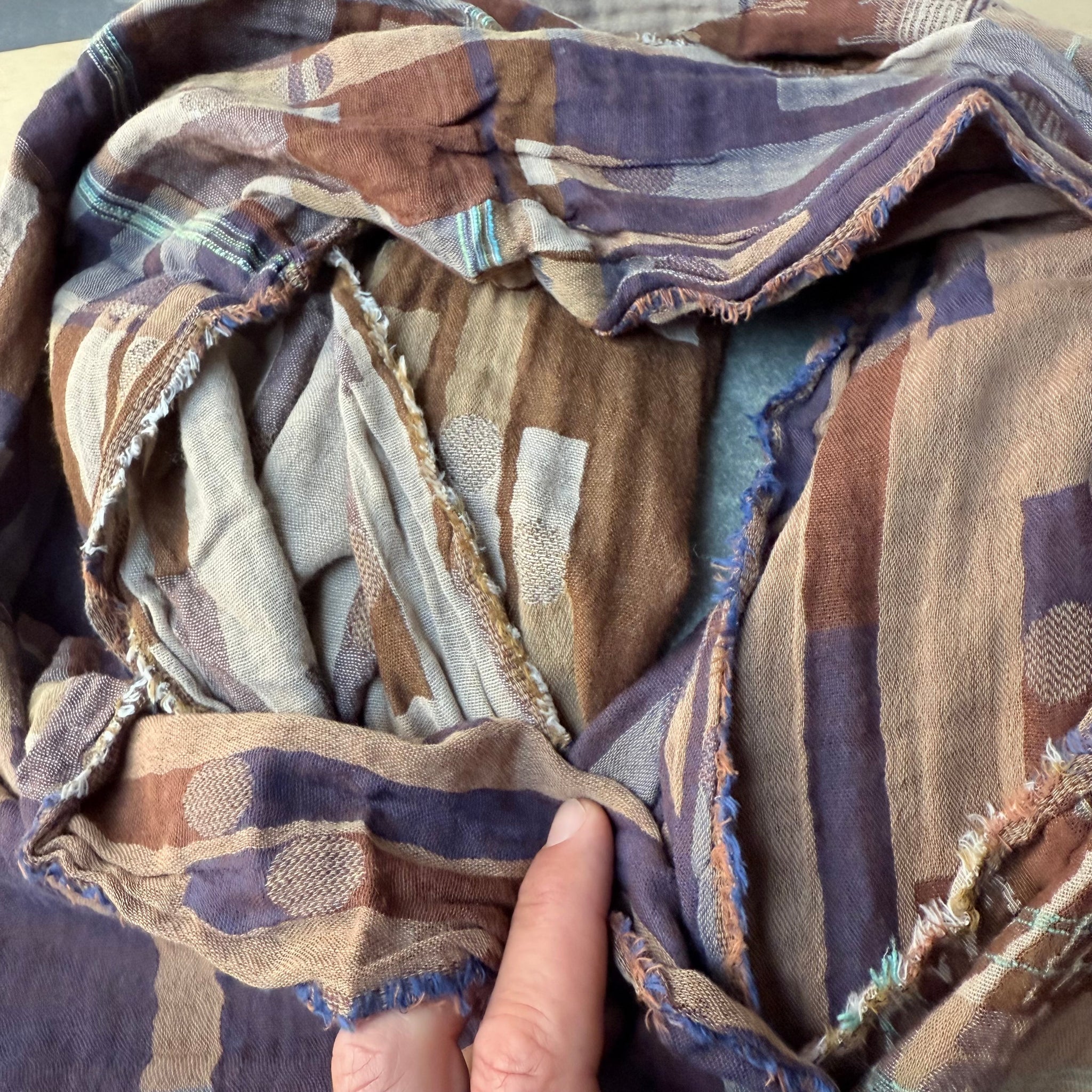 Nicolas Jacquard Scarf in Augergine by Letol