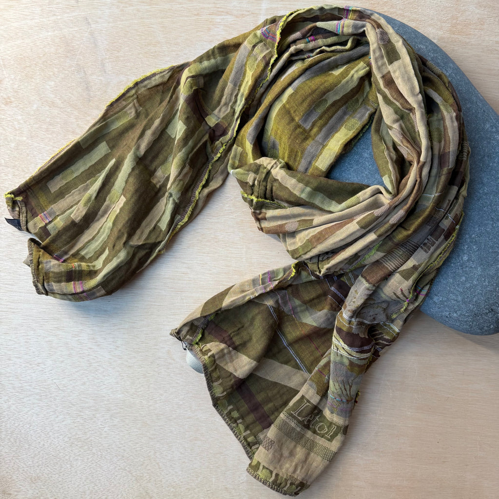 Nicolas Jacquard Scarf in Citrine by Letol