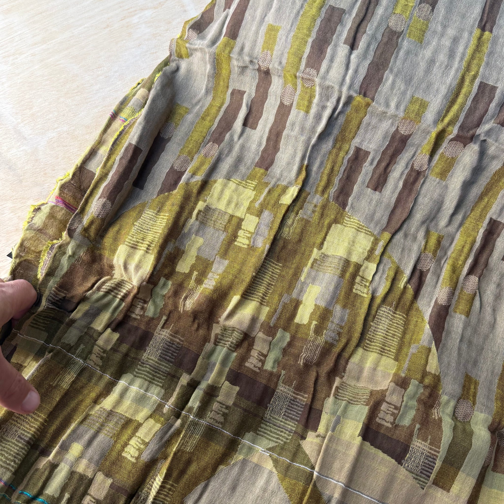 Nicolas Jacquard Scarf in Citrine by Letol