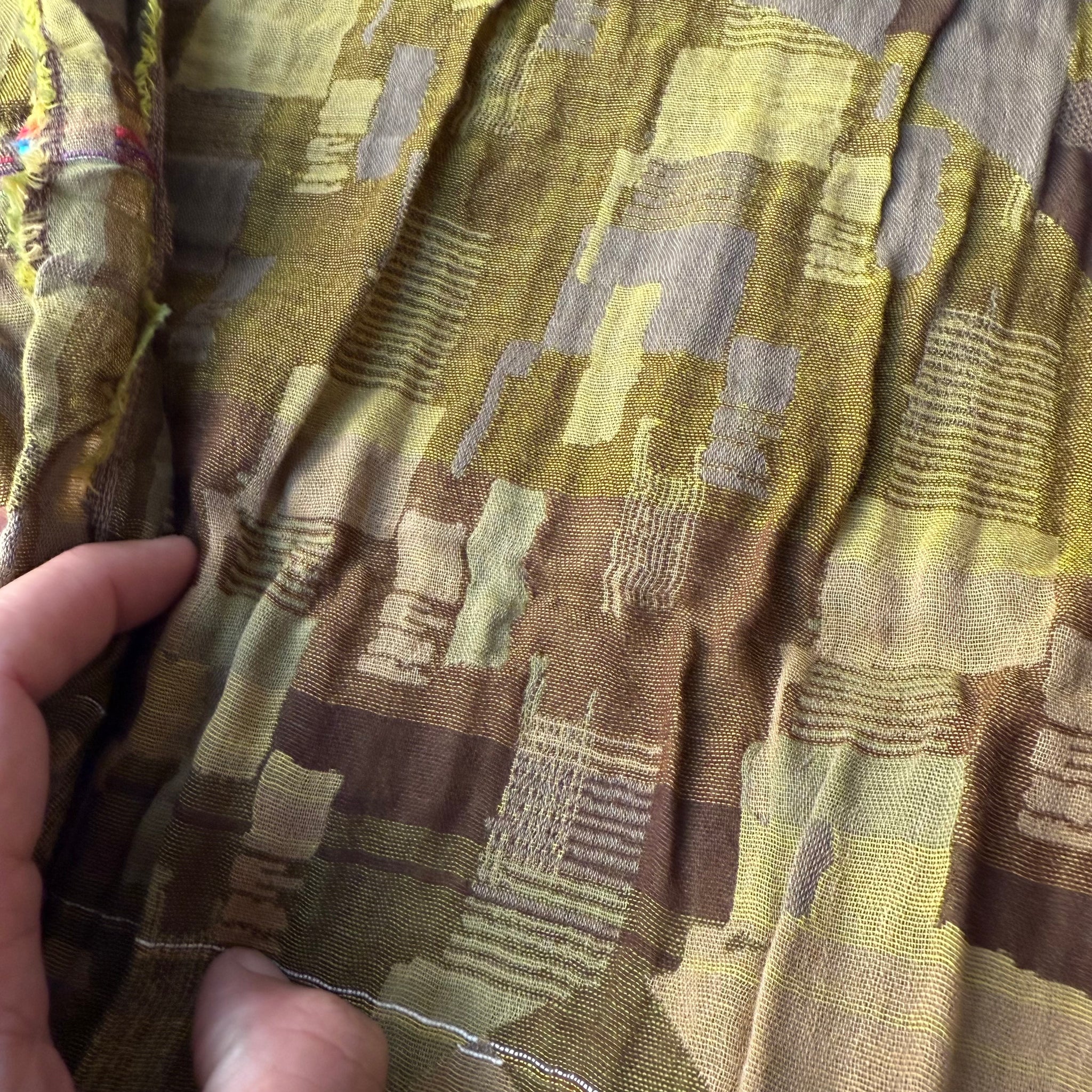 Nicolas Jacquard Scarf in Citrine by Letol