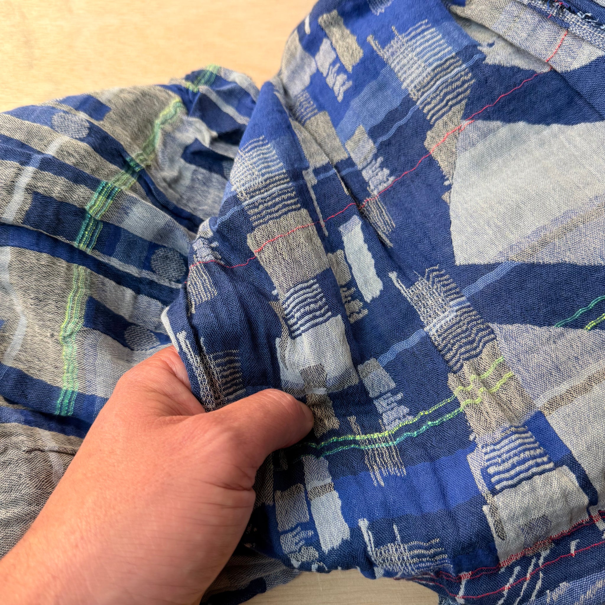 Nicolas Jacquard Scarf in Roi Blue by Letol