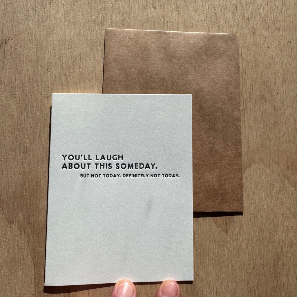 Not Today Letterpress Greeting Card by Sapling Press