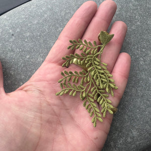 Olive Branch Embroidered Brooch by Botanopia