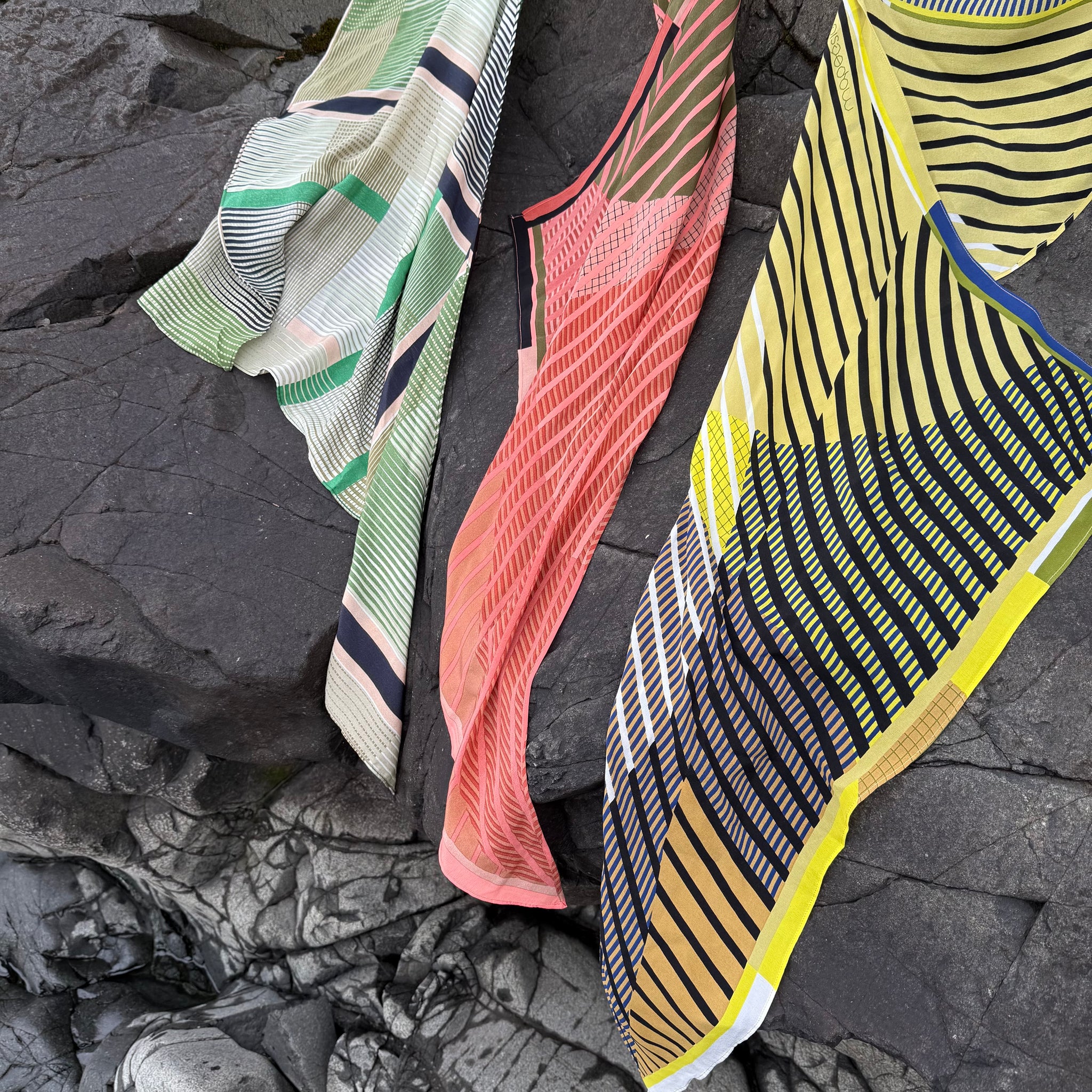 Oree and Prisme Silk Crepe Scarf by Mapoesie