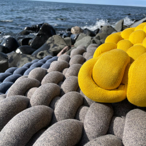 Organic Cotton Knotted Floor Cushion by Pink Lemonade
