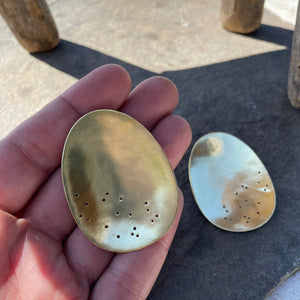 Origin Statement Earrings in Brass by Mulxiply