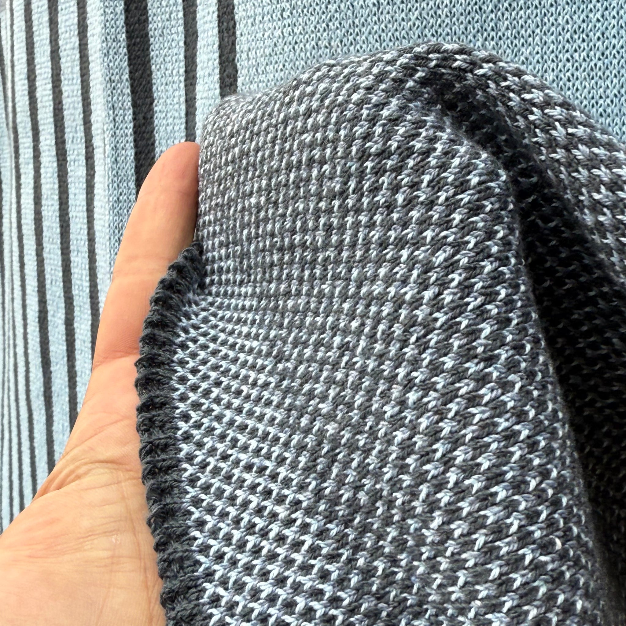 Overlap Throw in Blue by Kelly Harris Smith for In2Green