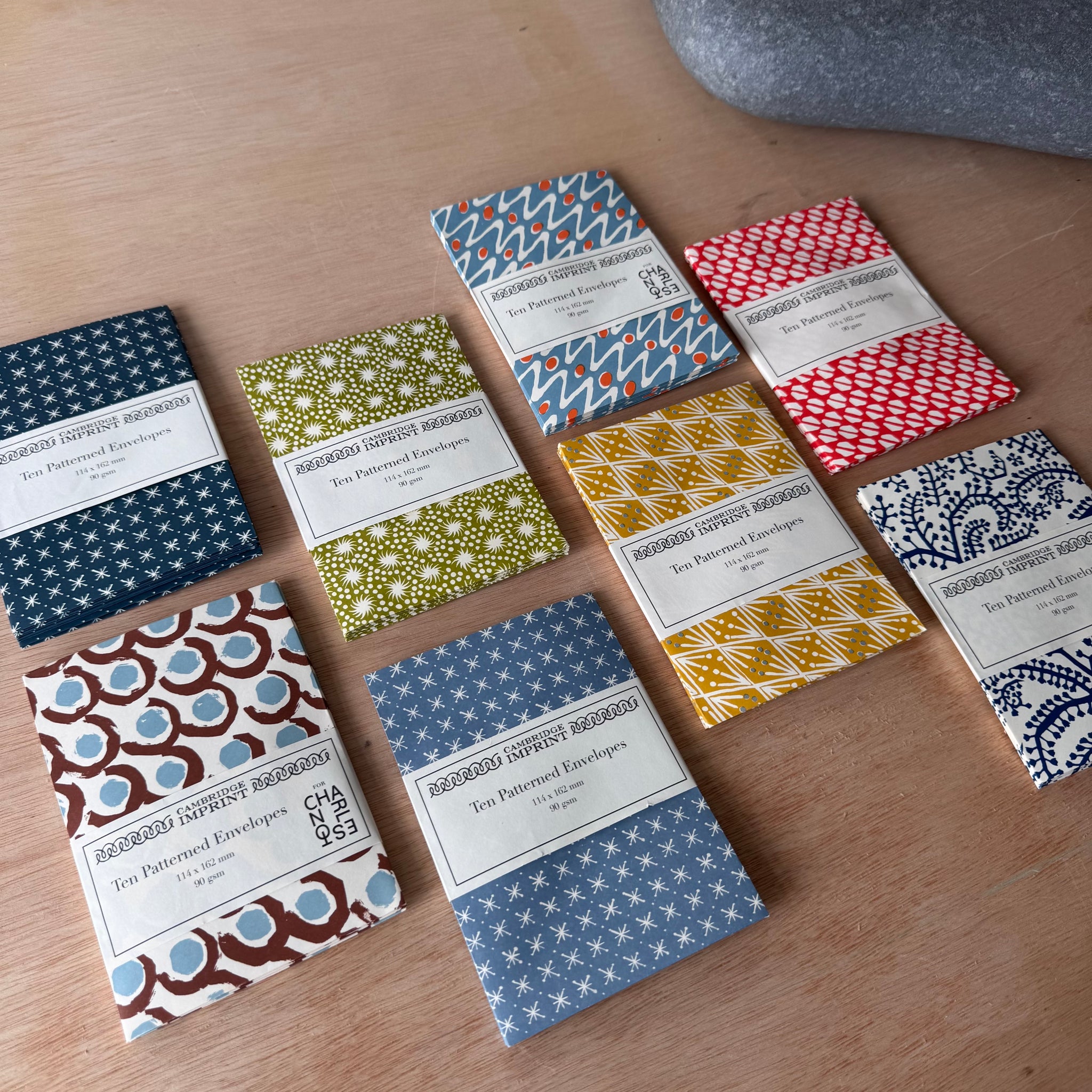 Packet of Ten Patterned Envelopes by Cambridge Imprint