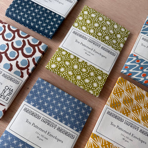 Packet of Ten Patterned Envelopes by Cambridge Imprint