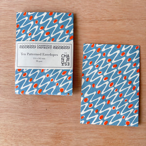 Packet of Ten Patterned Envelopes by Cambridge Imprint