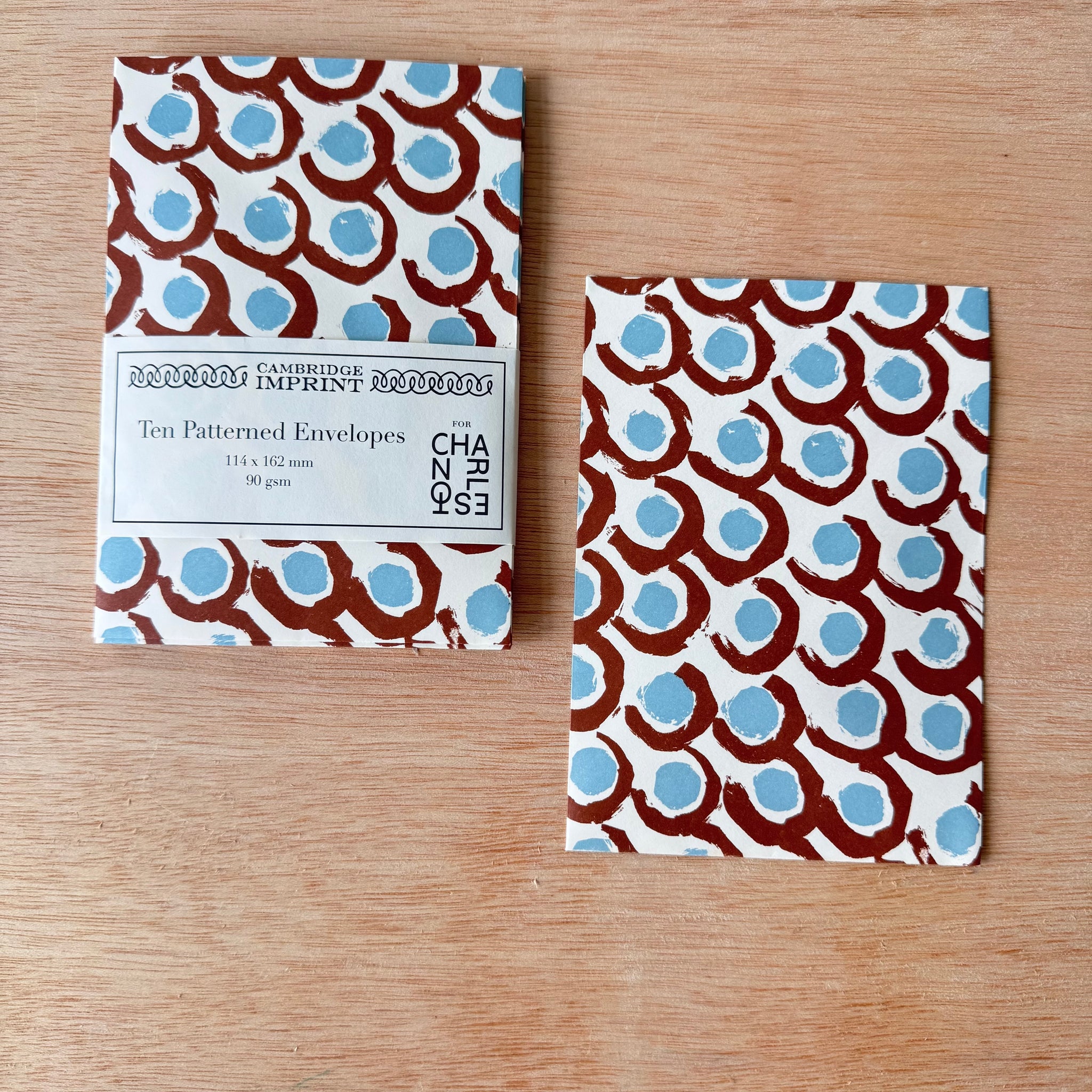 Packet of Ten Patterned Envelopes by Cambridge Imprint