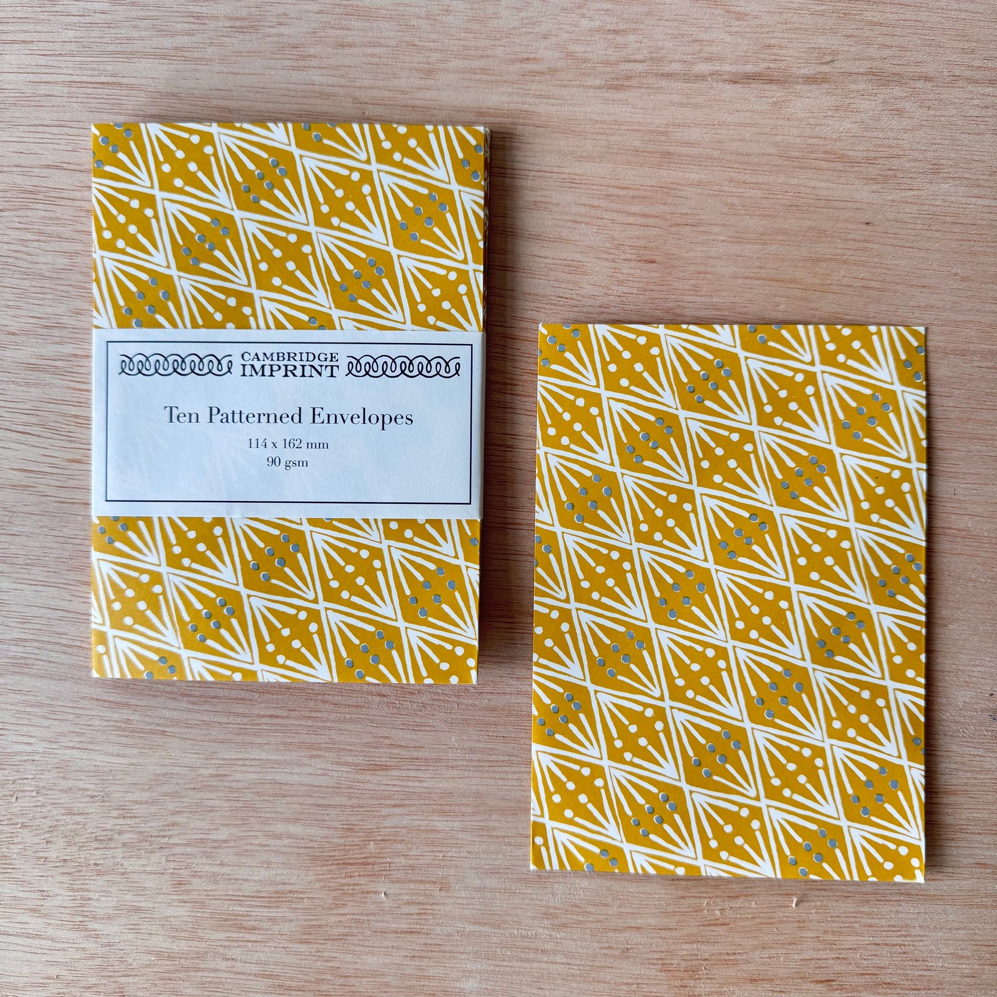 Packet of Ten Patterned Envelopes by Cambridge Imprint