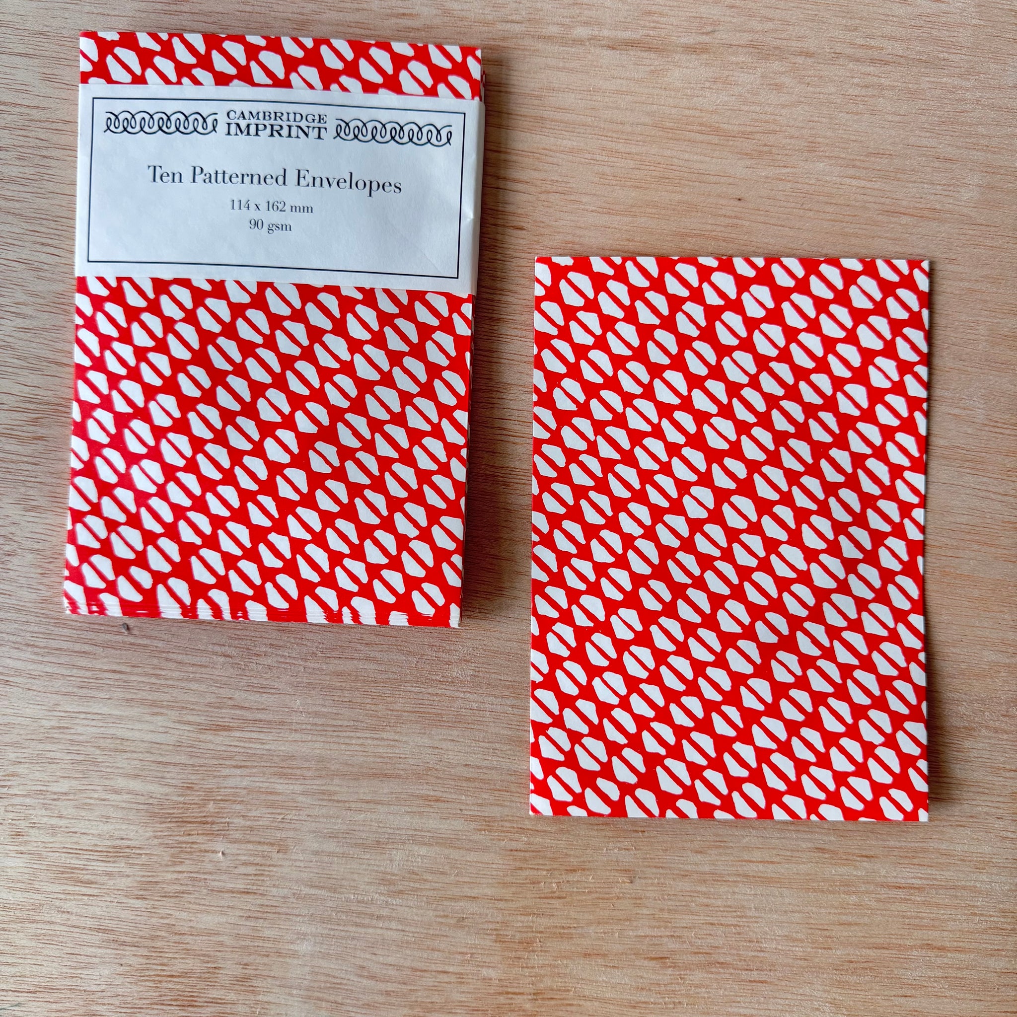 Packet of Ten Patterned Envelopes by Cambridge Imprint