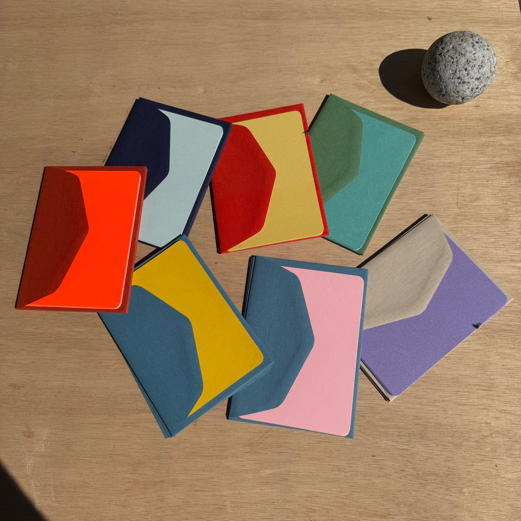 Pack of 5 A6 Cards and Envelopes by Le Typographe
