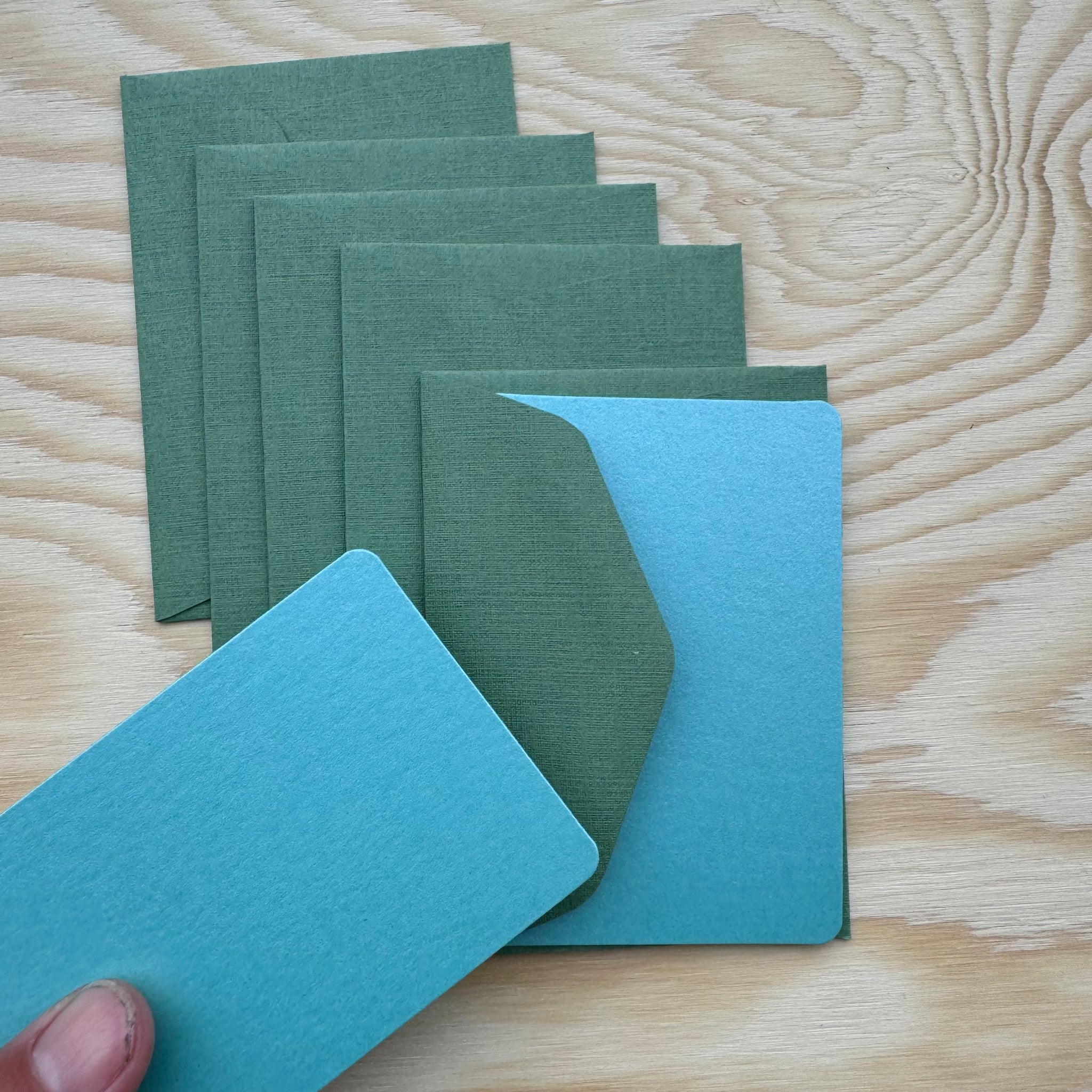 Pack of 5 Mini Cards and Envelopes by Le Typographe