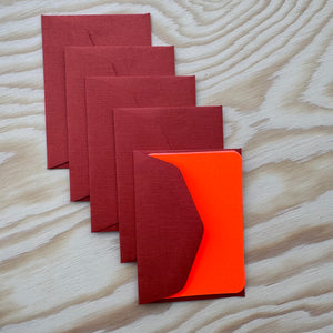 Pack of 5 Mini Cards and Envelopes by Le Typographe