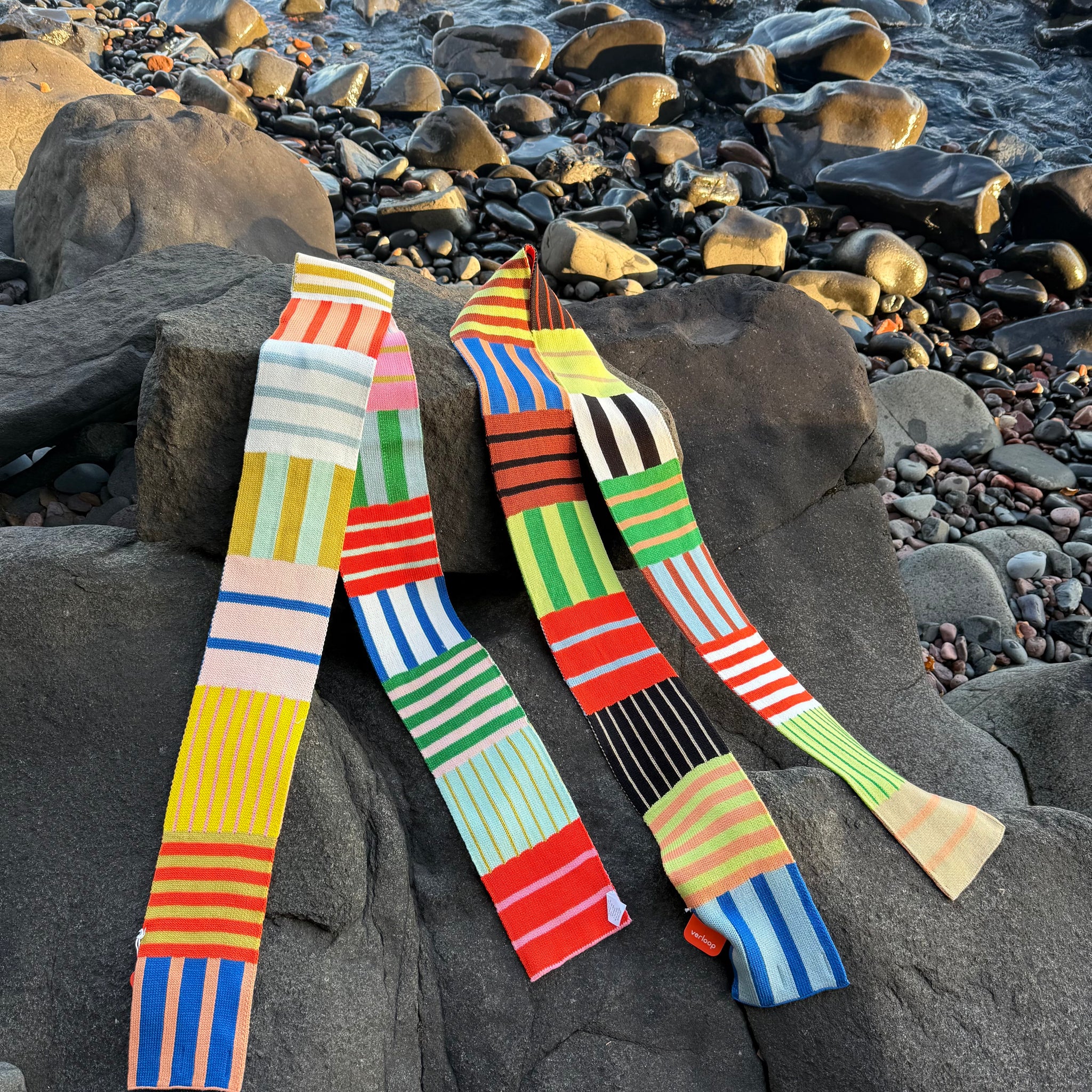 Patchwork Stripe Scarf by Verloop Knits