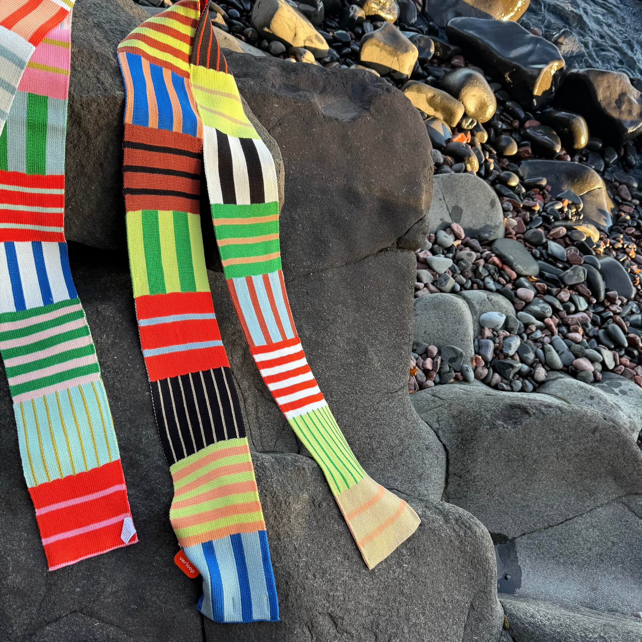 Patchwork Stripe Scarf by Verloop Knits