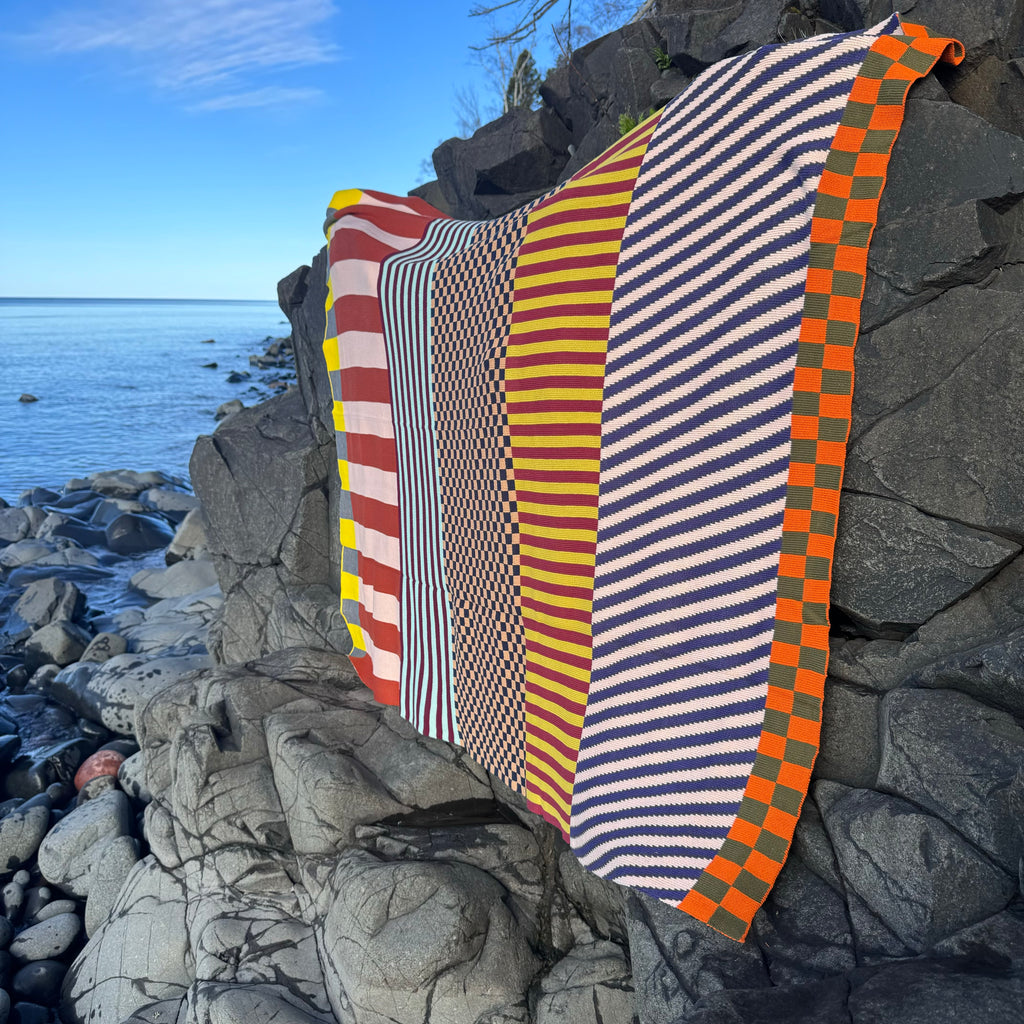 Pattern Patch Throw, Multi 2 by Verloop Knits