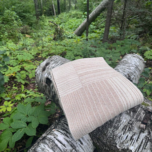 Planescape Blanket in Marled Flax by Jill Malek