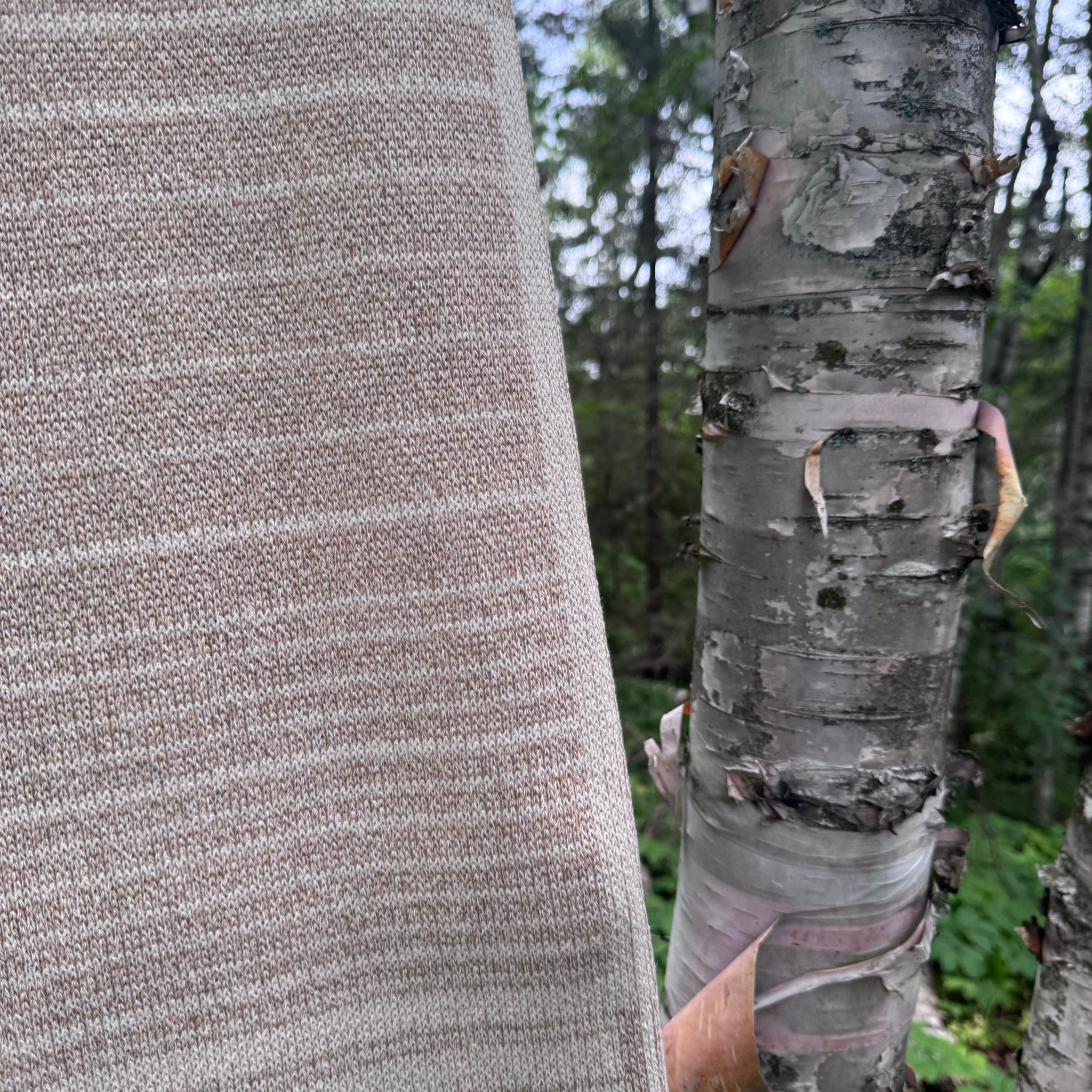 Planescape Blanket in Marled Flax by Jill Malek