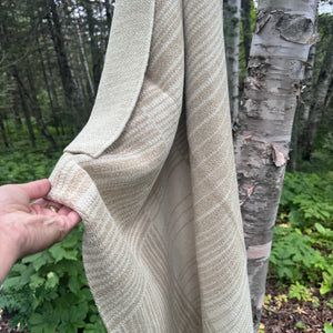 Planescape Blanket in Marled Flax by Jill Malek