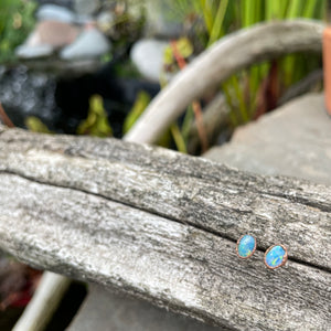 Polished Opal Stud Earrings by Hawkhouse