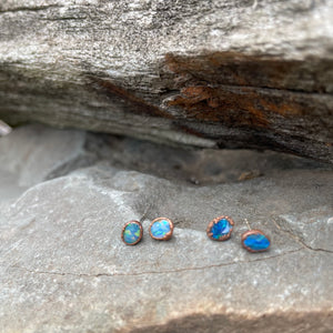 Polished Opal Stud Earrings by Hawkhouse