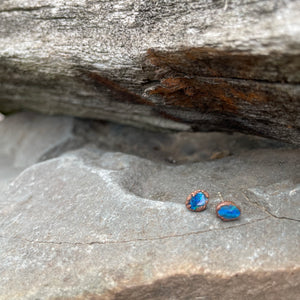 Polished Opal Stud Earrings by Hawkhouse